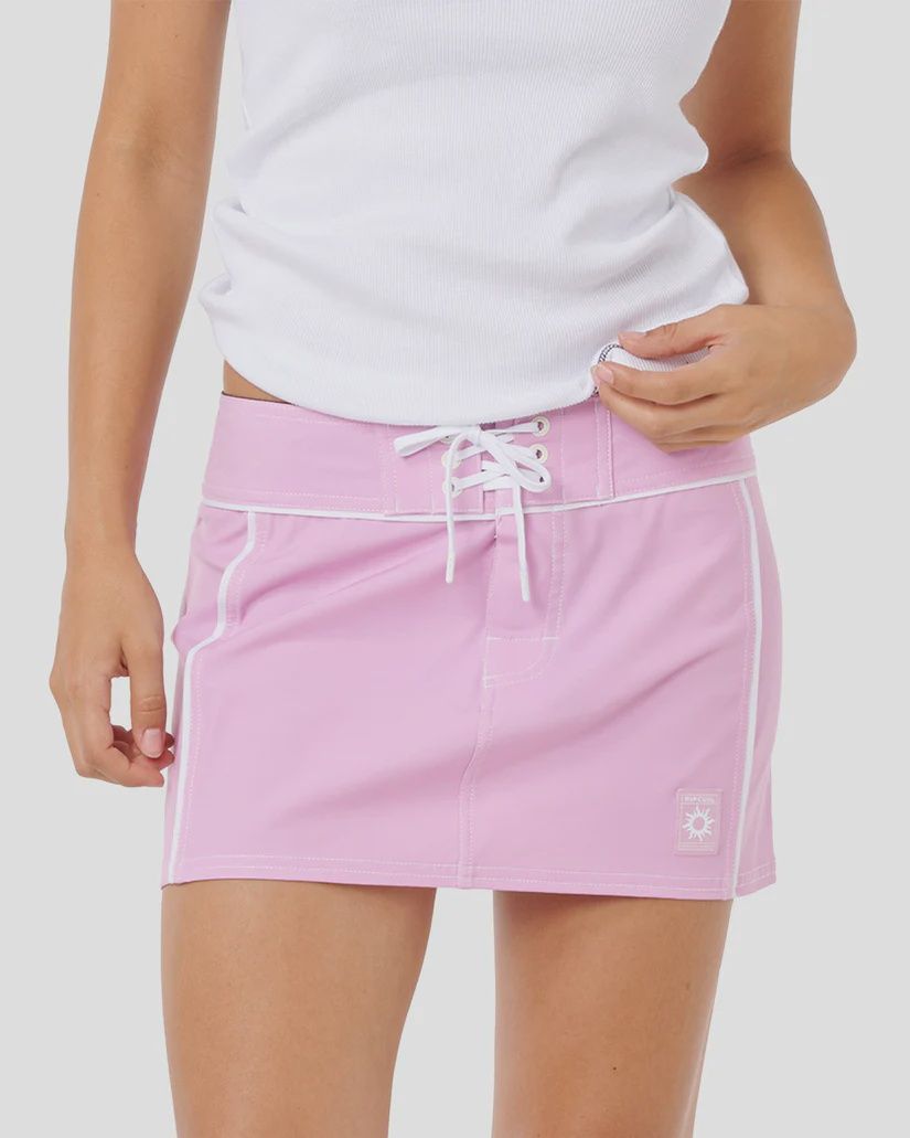 RIP CURL WOMENS SG SPLICED BOARDSHORT SKIRT - MAUVE