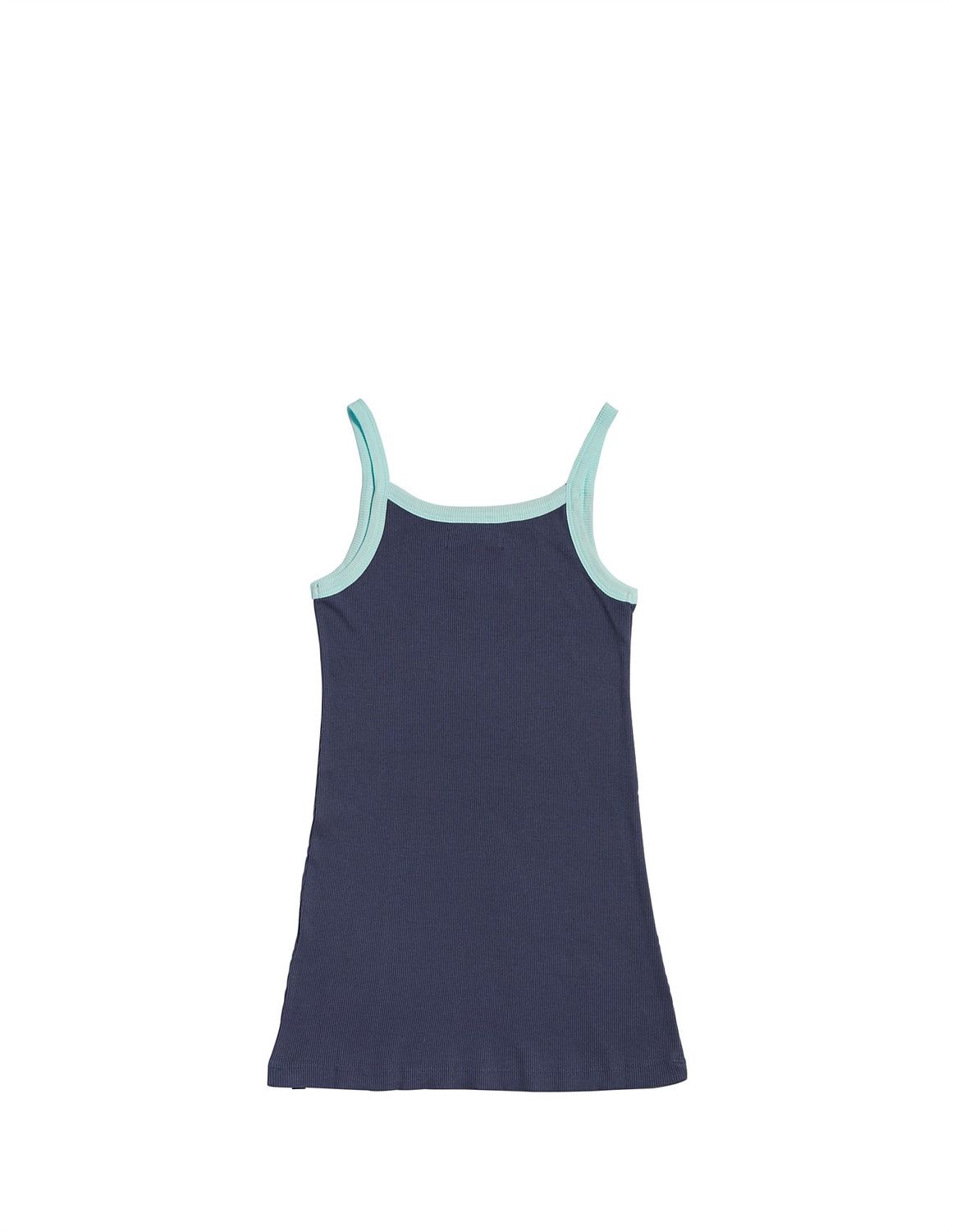 RIP CURL GIRLS PARADISE CLUB RIB DRESS - WASHED NAVY