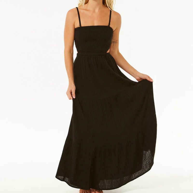RIP CURL WOMENS PREMIUM SURF MAXI DRESS - BLACK