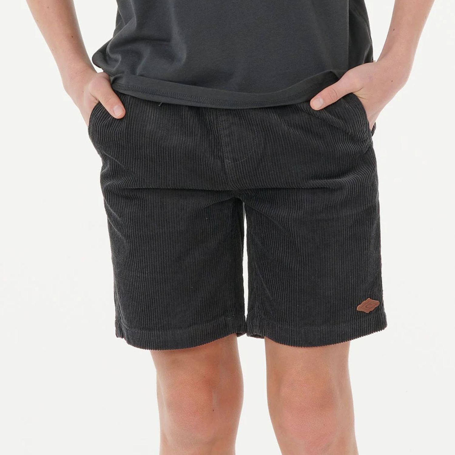 RIP CURL BOYS SURF CORD VOLLEY - WASHED BLACK