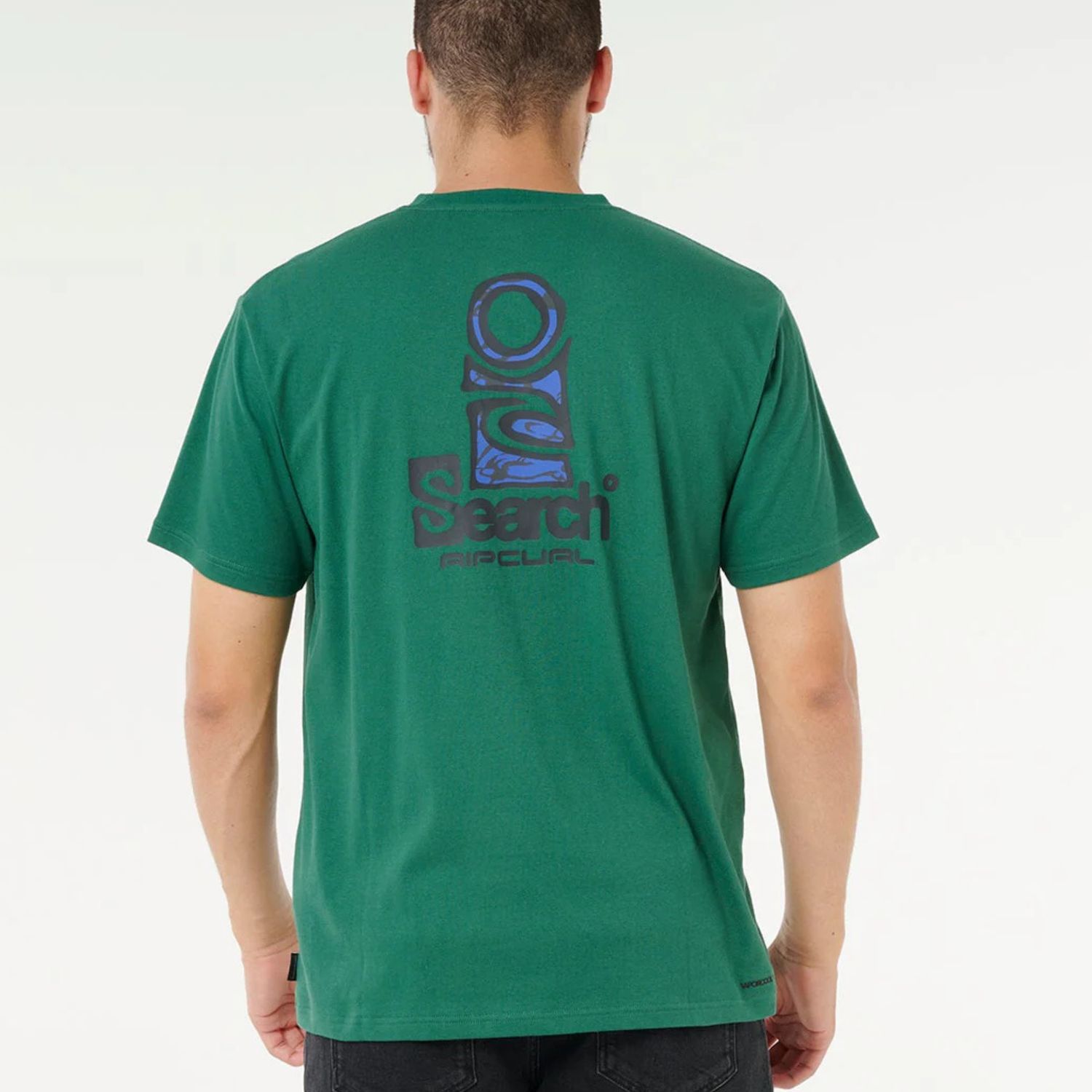 RIP CURL MENS VAPORCOOL SEARCH STACK SS TEE - MOUNTAIN GREEN
