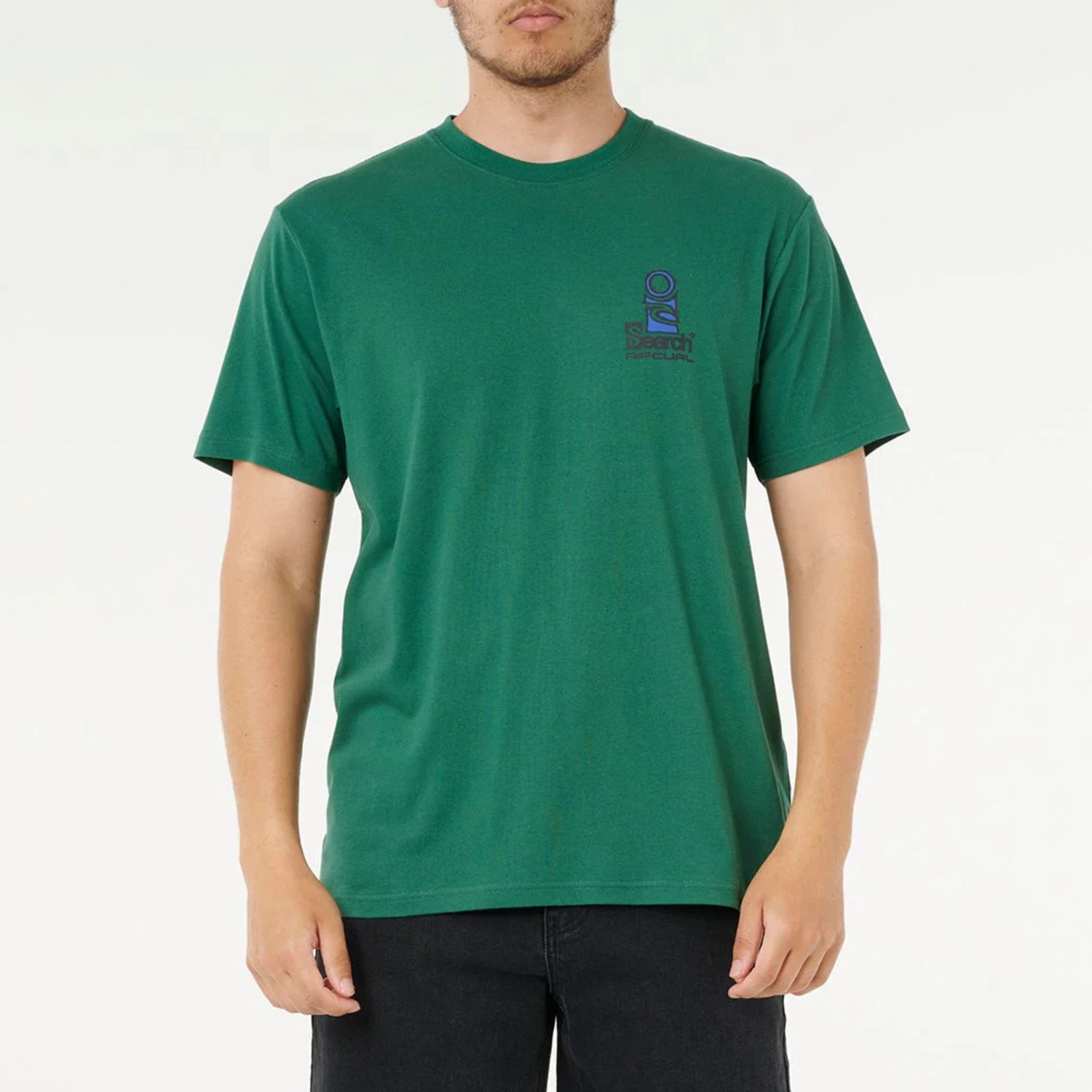 RIP CURL MENS VAPORCOOL SEARCH STACK SS TEE - MOUNTAIN GREEN
