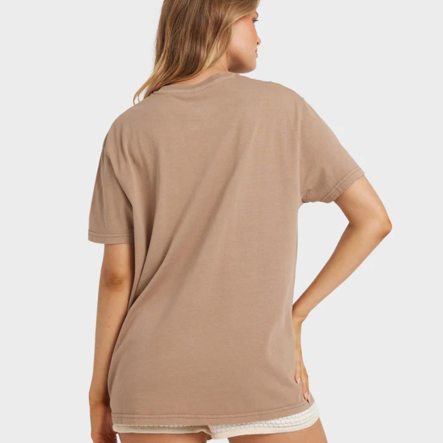 BILLABONG WOMENS SURF HIGH SS TEE - MUSHROOM