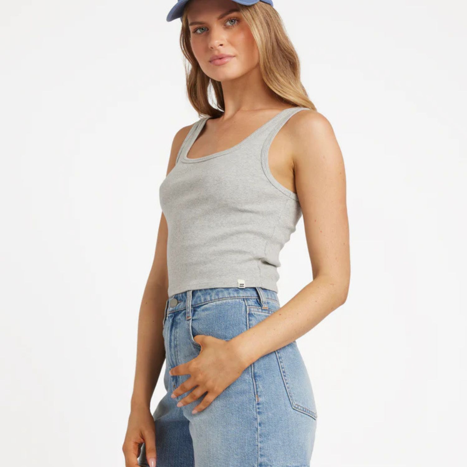 BILLABONG WOMENS GODDESS KNIT TANK - HEAHER GREY
