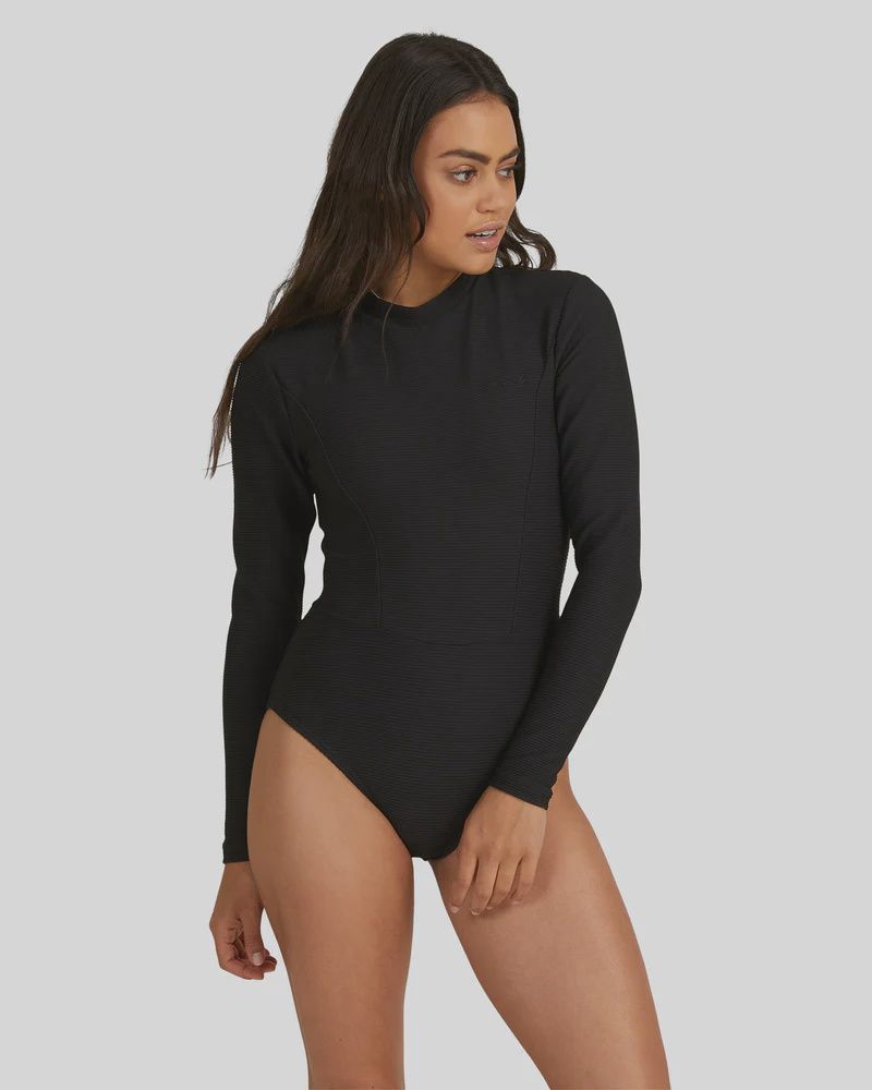 BILLABONG WOMENS TANLINES SWIM BODYSUIT - BLACK