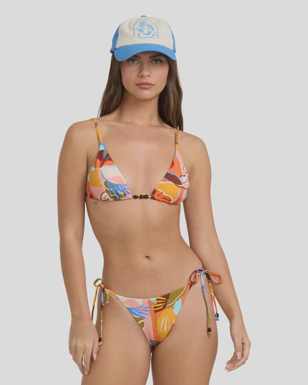 BILLABONG WOMENS LEI DAZE TALL SLIDE TRI BIKINI TOP - MULTI