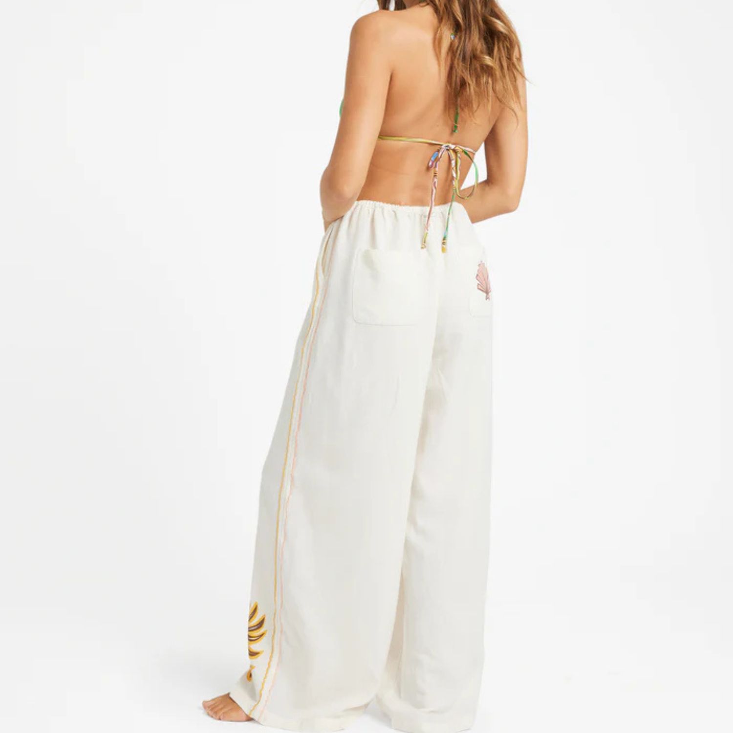 BILLABONG WOMENS WAVE HAZE ELASTIC PANT - SALT CRYSTAL