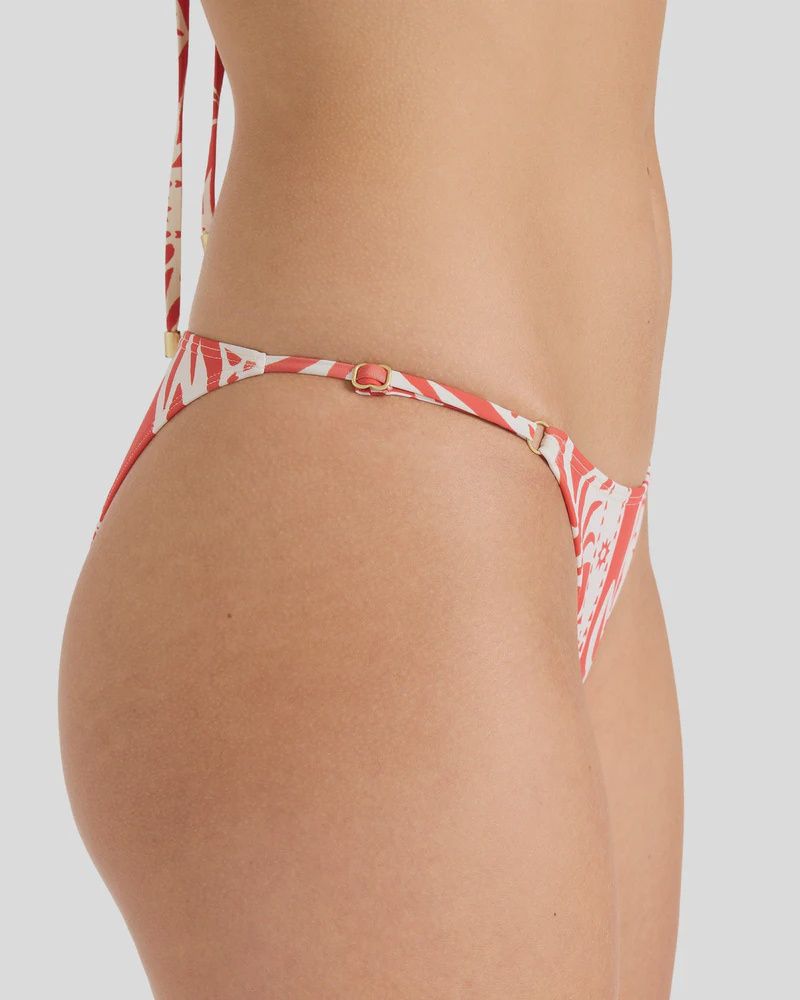 BILLABONG WOMENS ROW OF PALMS ZOE SWIM PANT - RED ALOHA
