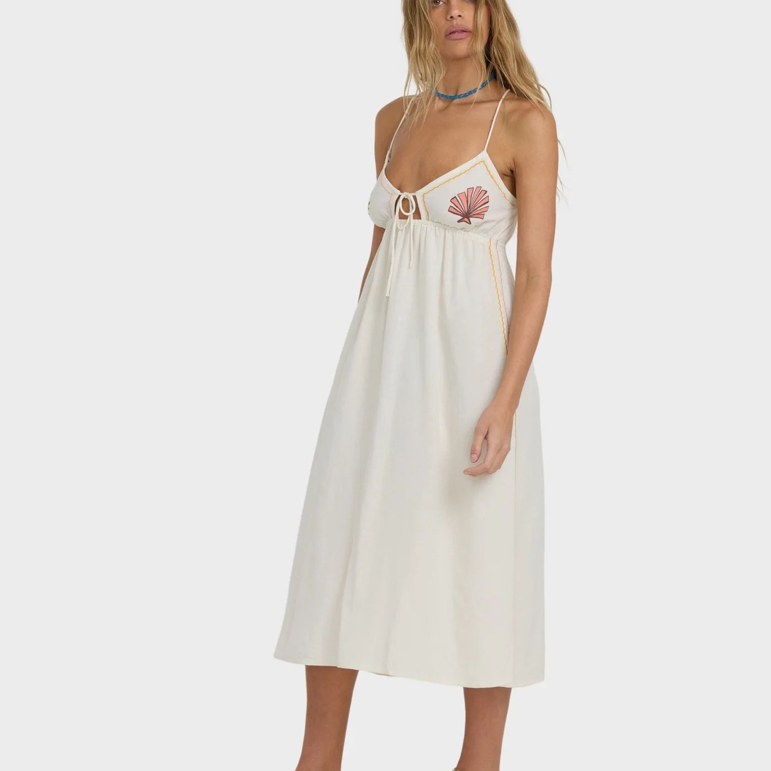 BILLABONG WOMENS WAVE HAZE MIDI DRESS - SALT CRYSTAL