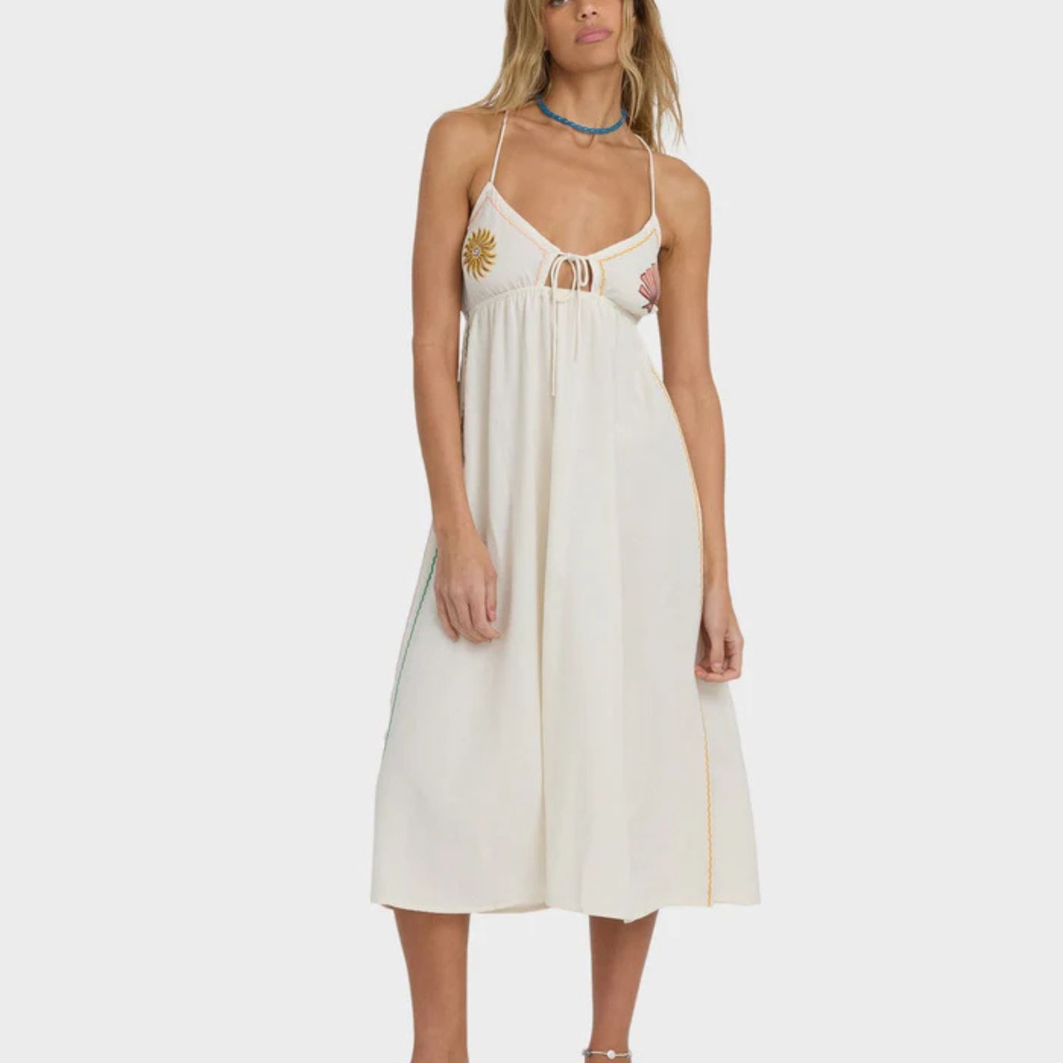 BILLABONG WOMENS WAVE HAZE MIDI DRESS - SALT CRYSTAL