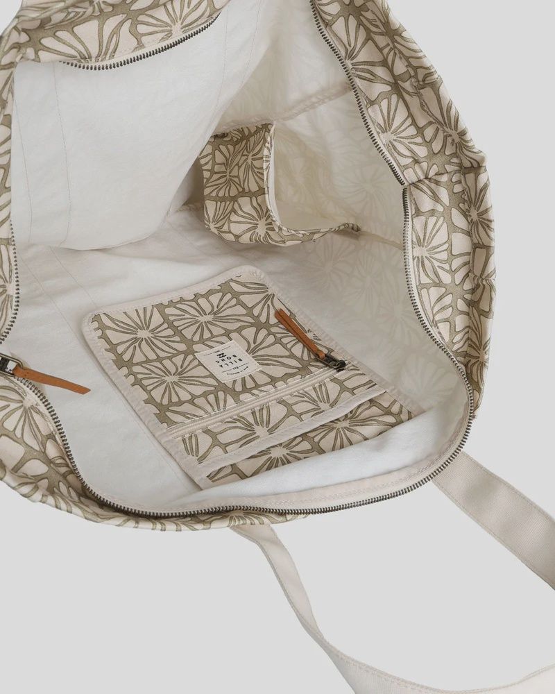 BILLABONG WOMENS POPPINS PLAYA TOTE - GREEN ASH