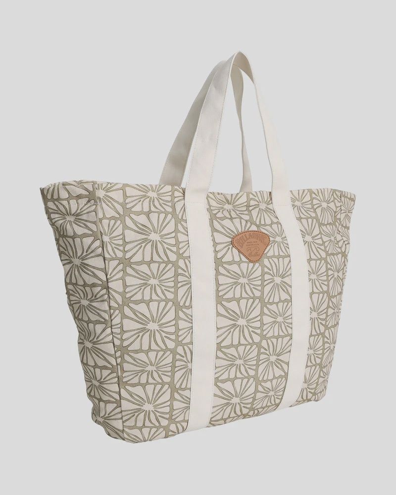 BILLABONG WOMENS POPPINS PLAYA TOTE - GREEN ASH