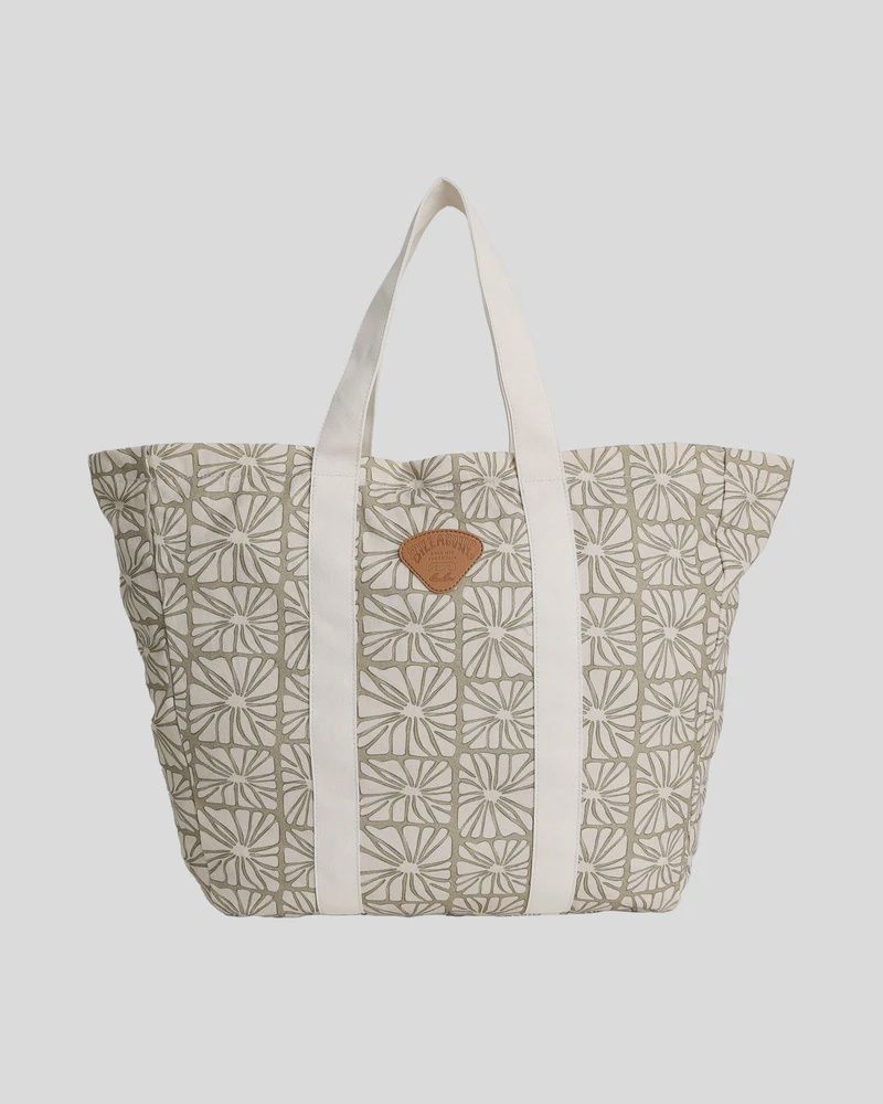 BILLABONG WOMENS POPPINS PLAYA TOTE - GREEN ASH