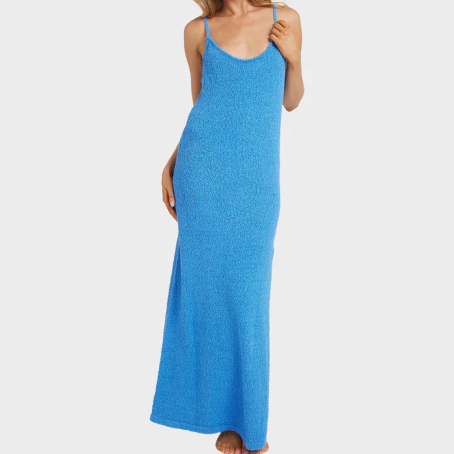 BILLABONG WOMENS ALL DAY ME KNIT MAXI DRESS - TIDAL BLUE