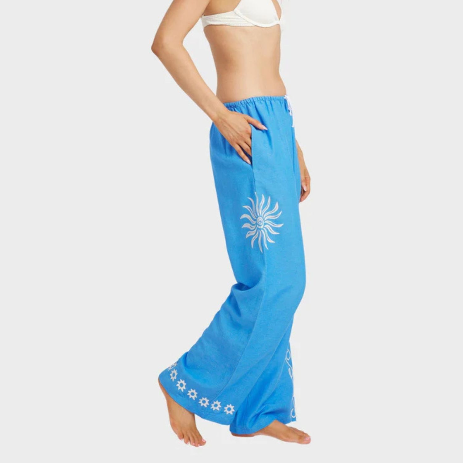 BILLABONG WOMENS FIND ME HERE ELASTIC PANT - TIDAL BLUE