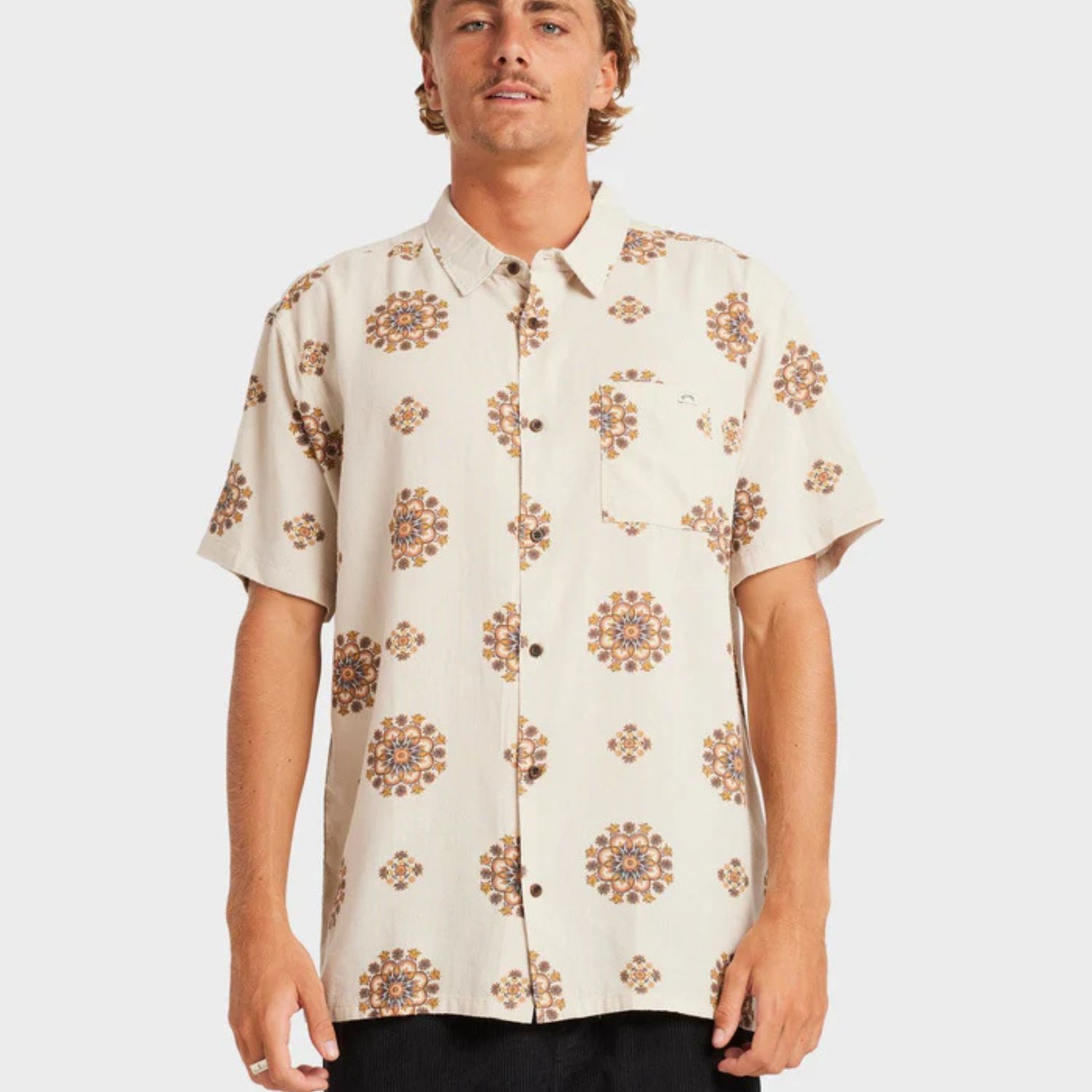 BILLABONG MENS CORDOBA SS TEE - CREAM