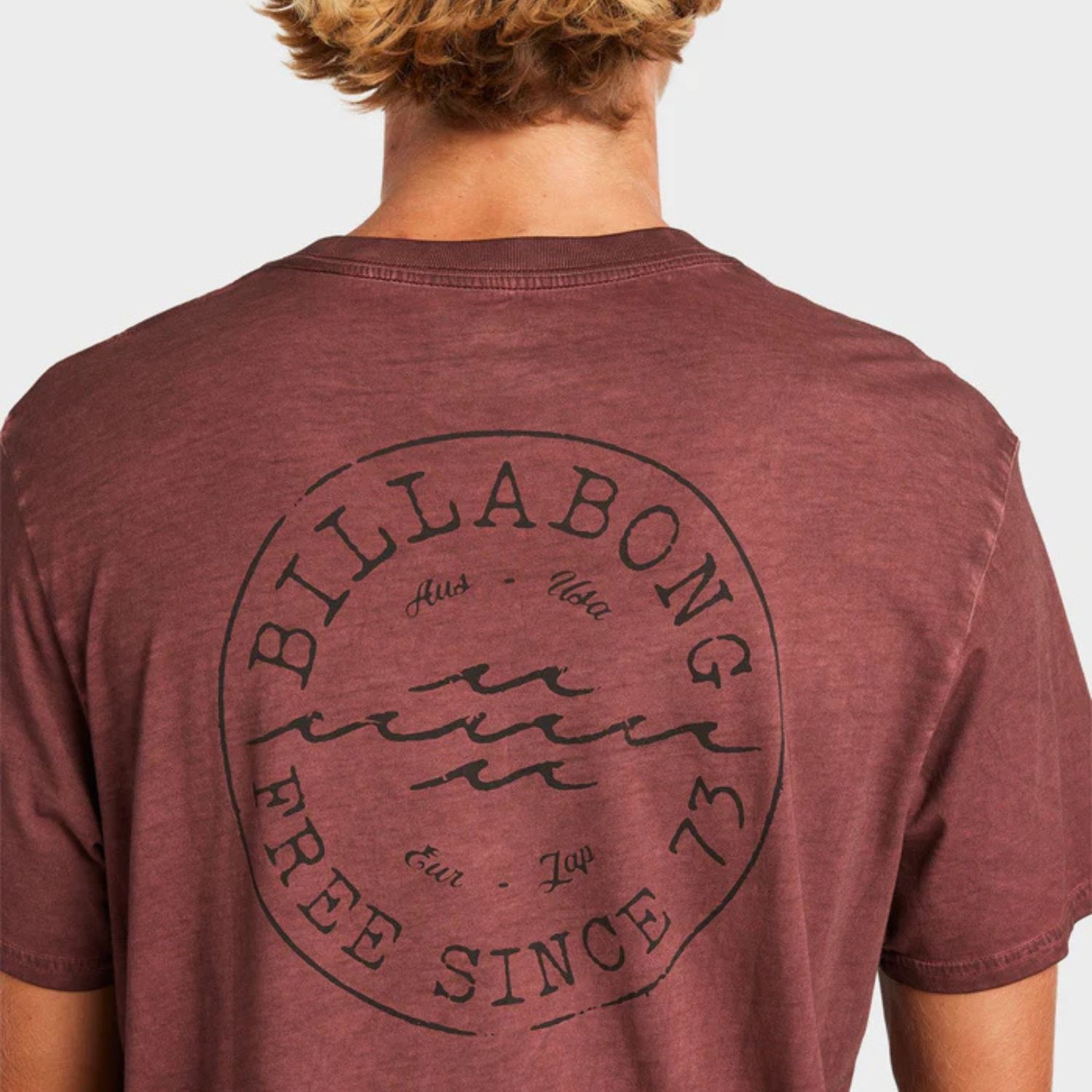 BILLABONG MENS BIG WAVE DAZ SS TEE - PLUM
