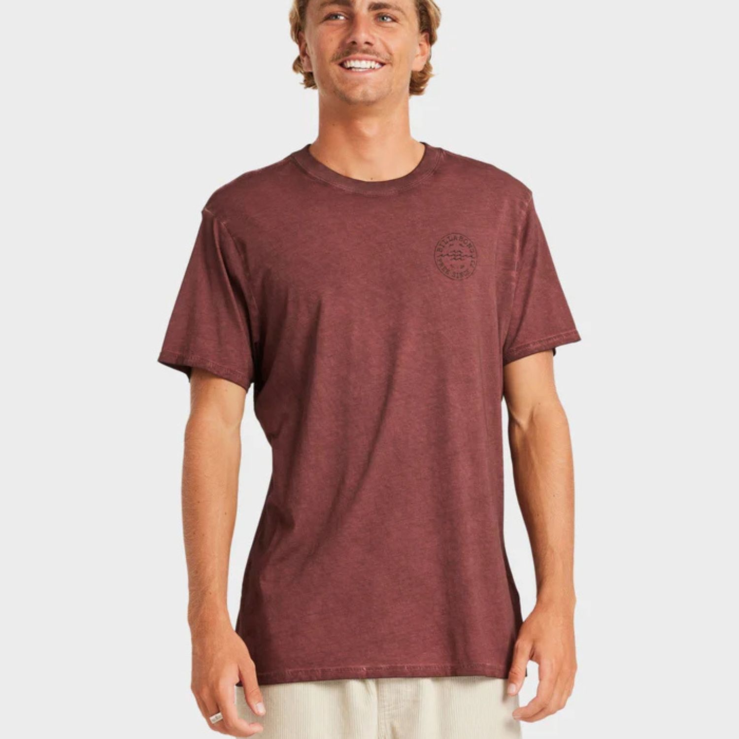 BILLABONG MENS BIG WAVE DAZ SS TEE - PLUM