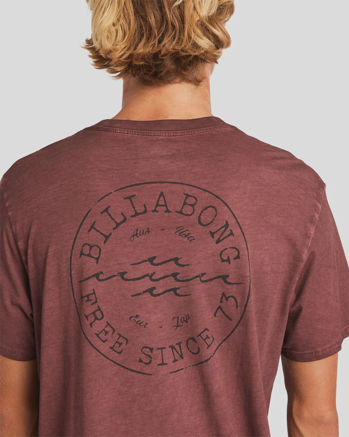 BILLABONG MENS BIG WAVE DAZ SS TEE - PLUM