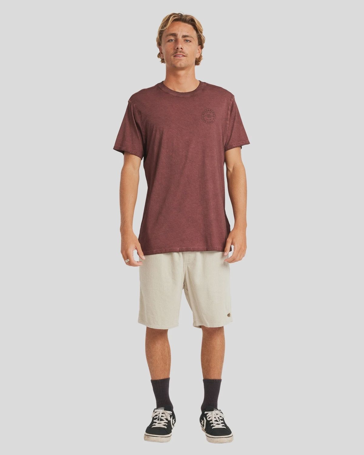 BILLABONG MENS BIG WAVE DAZ SS TEE - PLUM