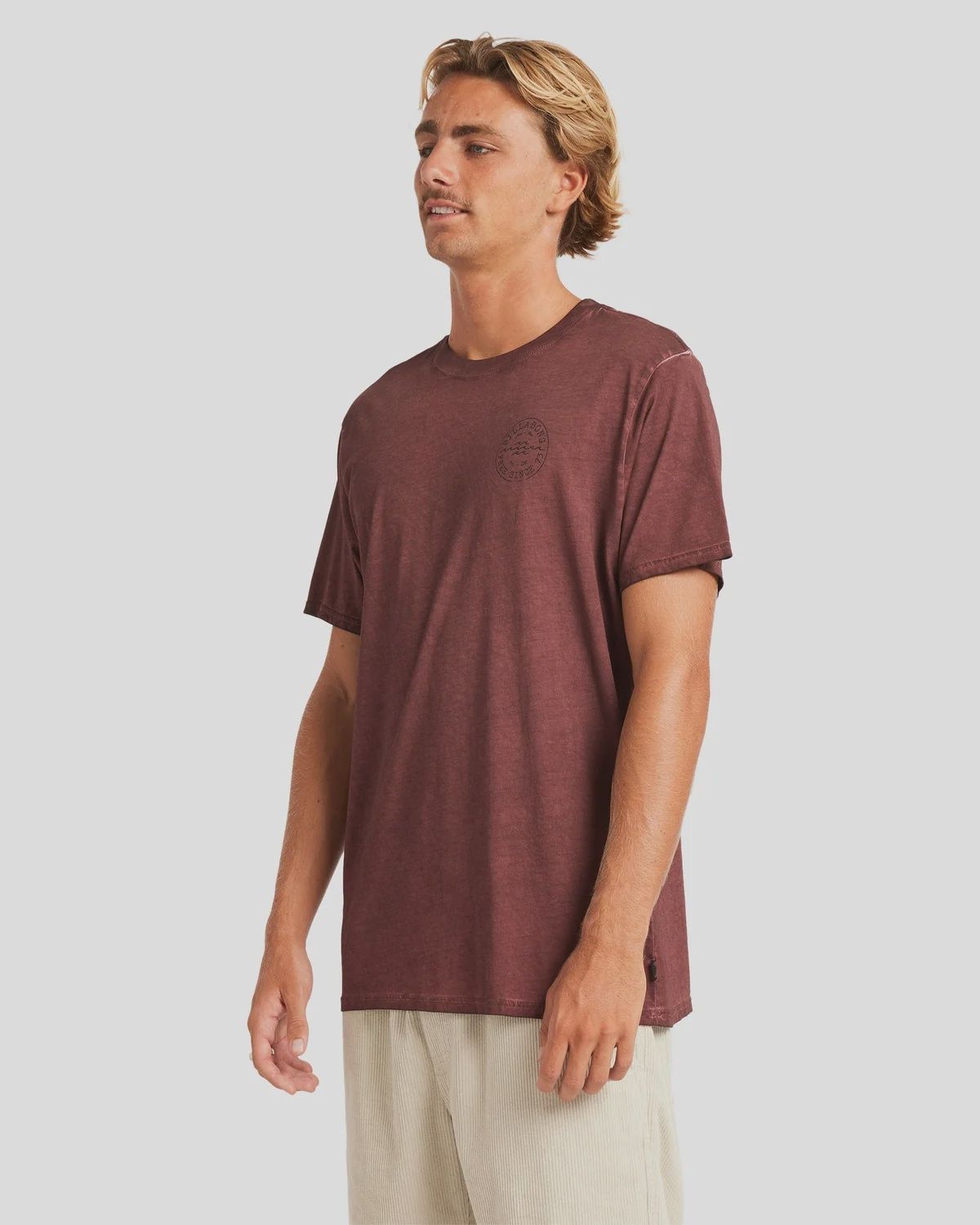 BILLABONG MENS BIG WAVE DAZ SS TEE - PLUM