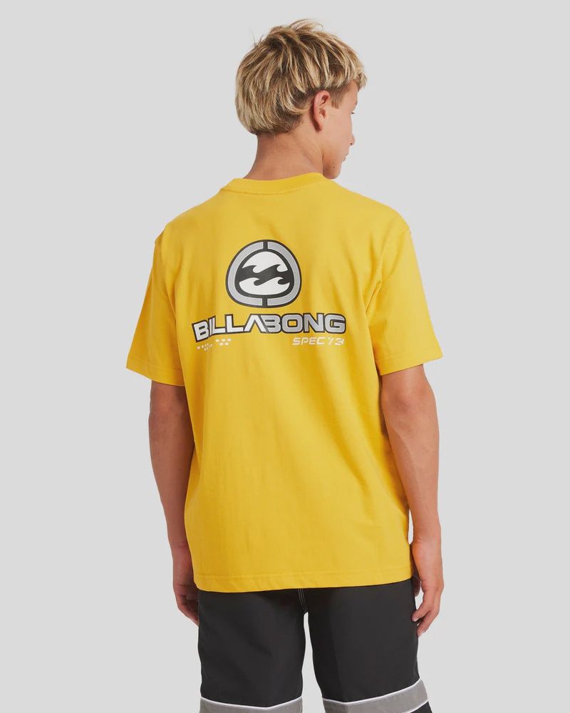 BILLABONG TEEN BOYS BIO WAVE OG SS TEE - YELLOW