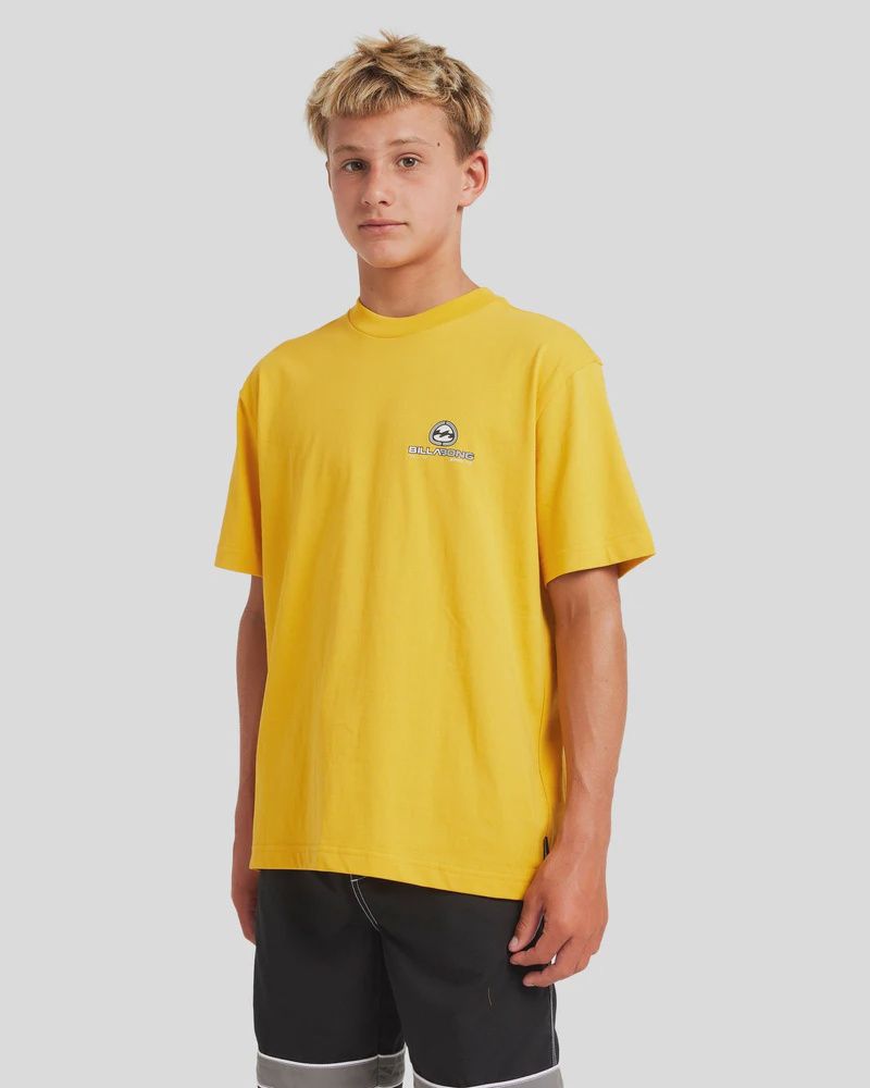 BILLABONG TEEN BOYS BIO WAVE OG SS TEE - YELLOW
