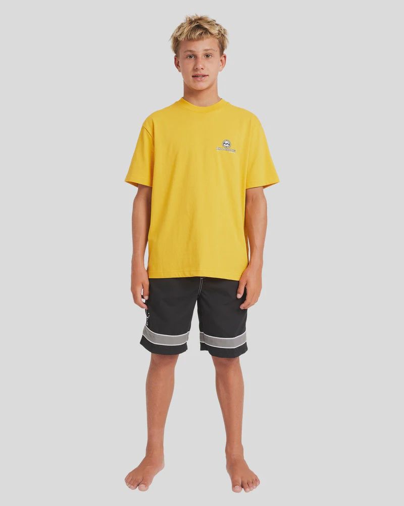 BILLABONG TEEN BOYS BIO WAVE OG SS TEE - YELLOW