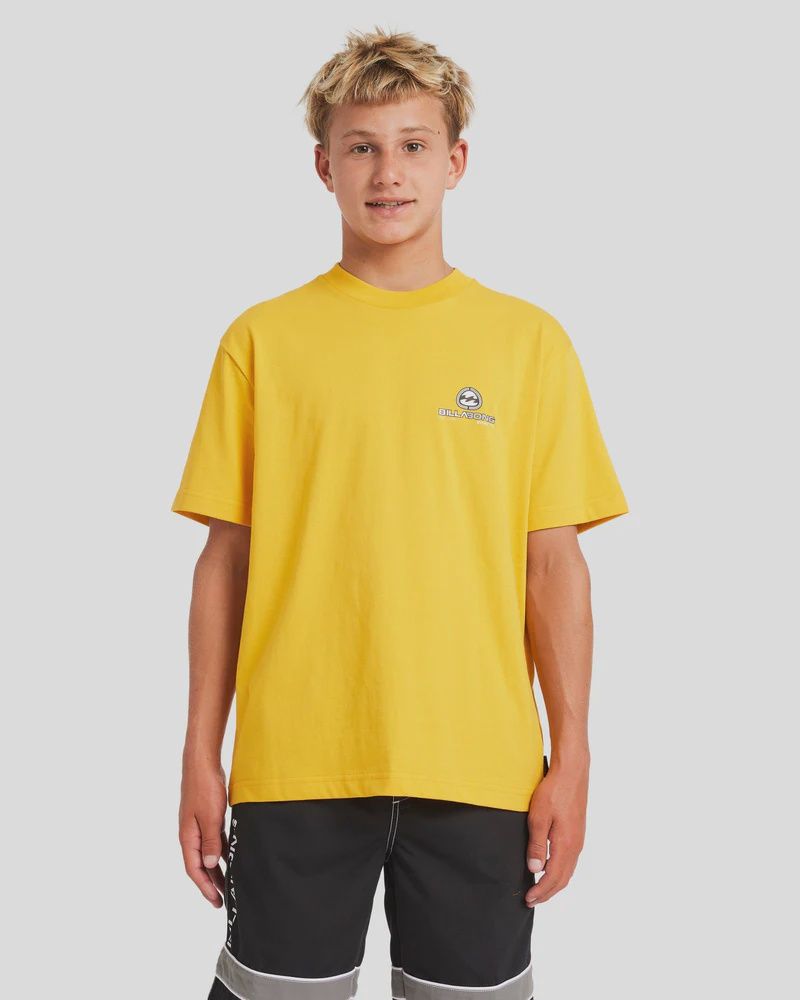 BILLABONG TEEN BOYS BIO WAVE OG SS TEE - YELLOW