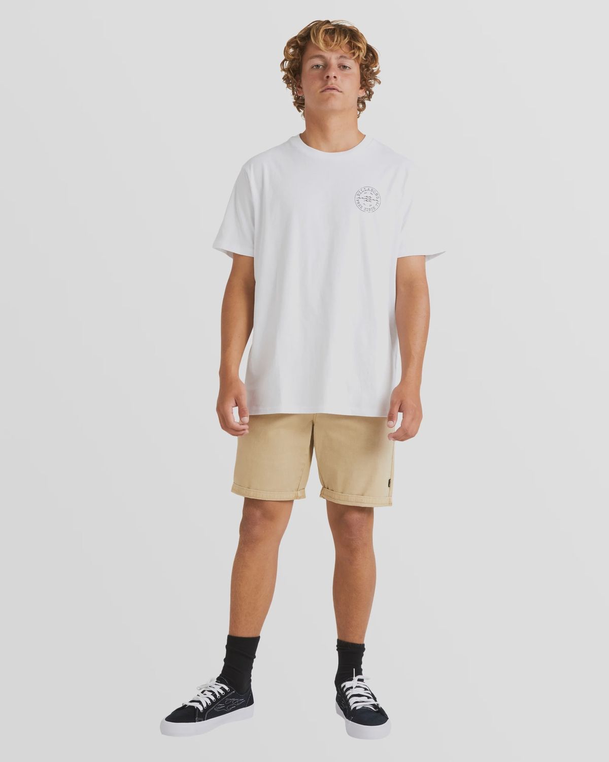 BILLABONG MENS BIG WAVE DAZ SS TEE - WHITE