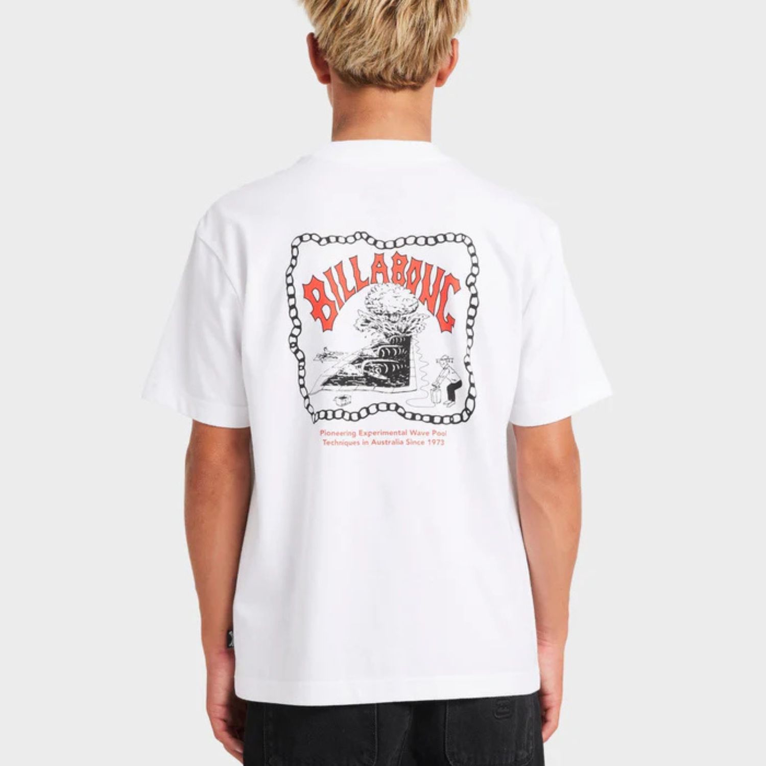 BILLABONG TEEN BOYS WAVE POOL OG SS TEE - WHITE