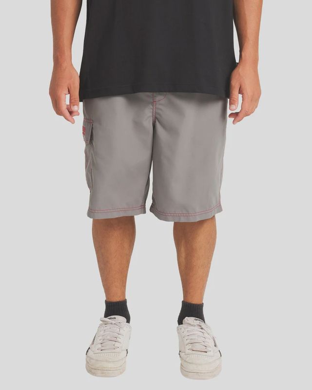 BILLABONG MENS THROW ON BOARDSHORT - PEWTER