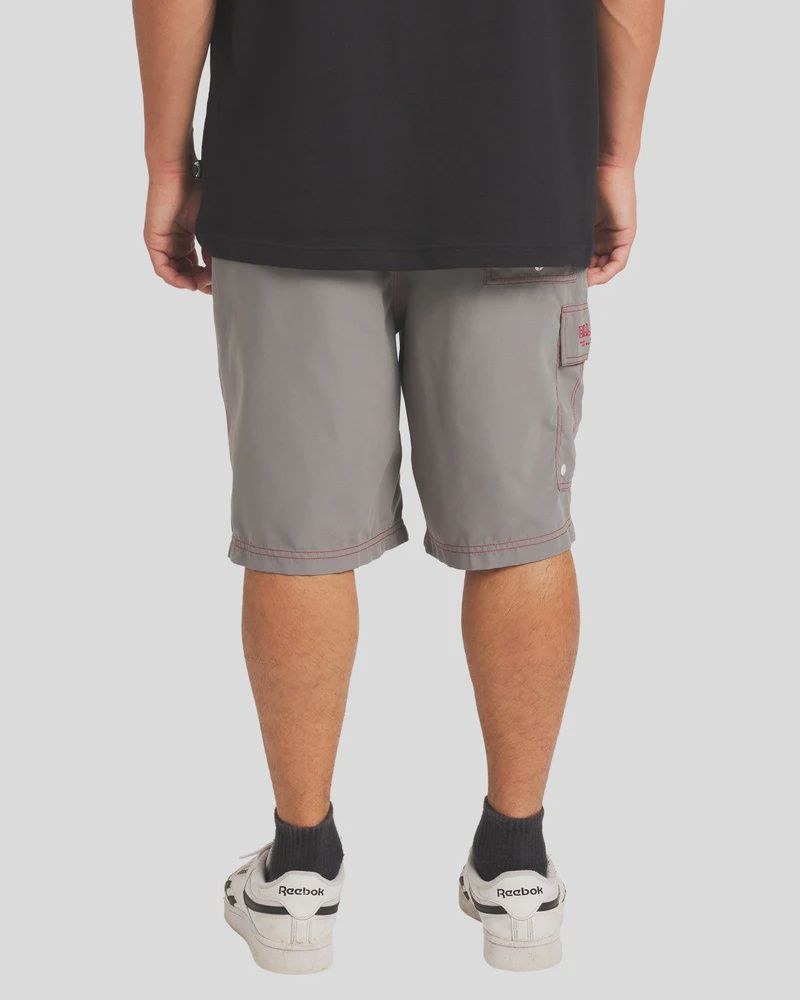 BILLABONG MENS THROW ON BOARDSHORT - PEWTER