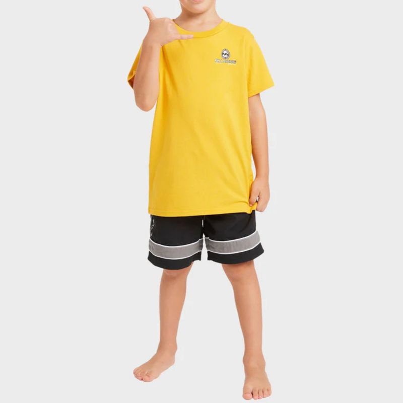BILLABONG TODDLER BOYS GROMS SPEC BIOWAVE OG SS TEE - YELLOW
