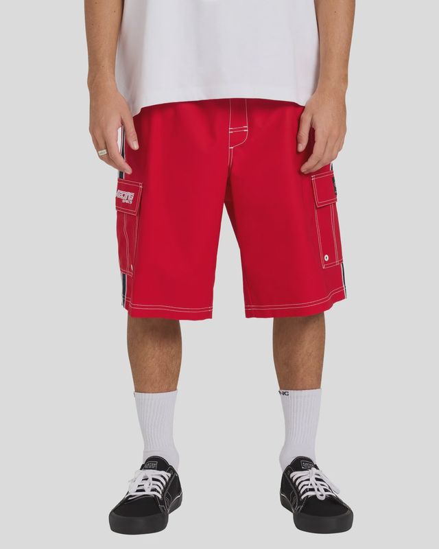 BILLABONG MENS THROW ON 3.0 BOARDSHORT - TRUE RED