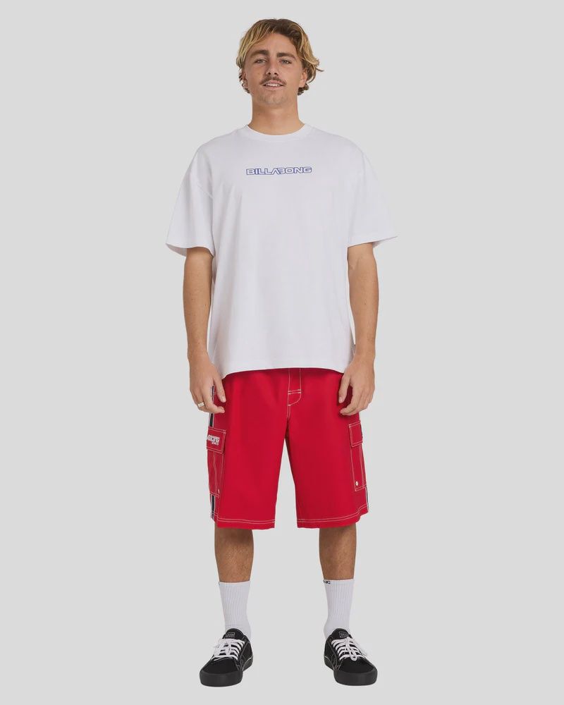 BILLABONG MENS THROW ON 3.0 BOARDSHORT - TRUE RED