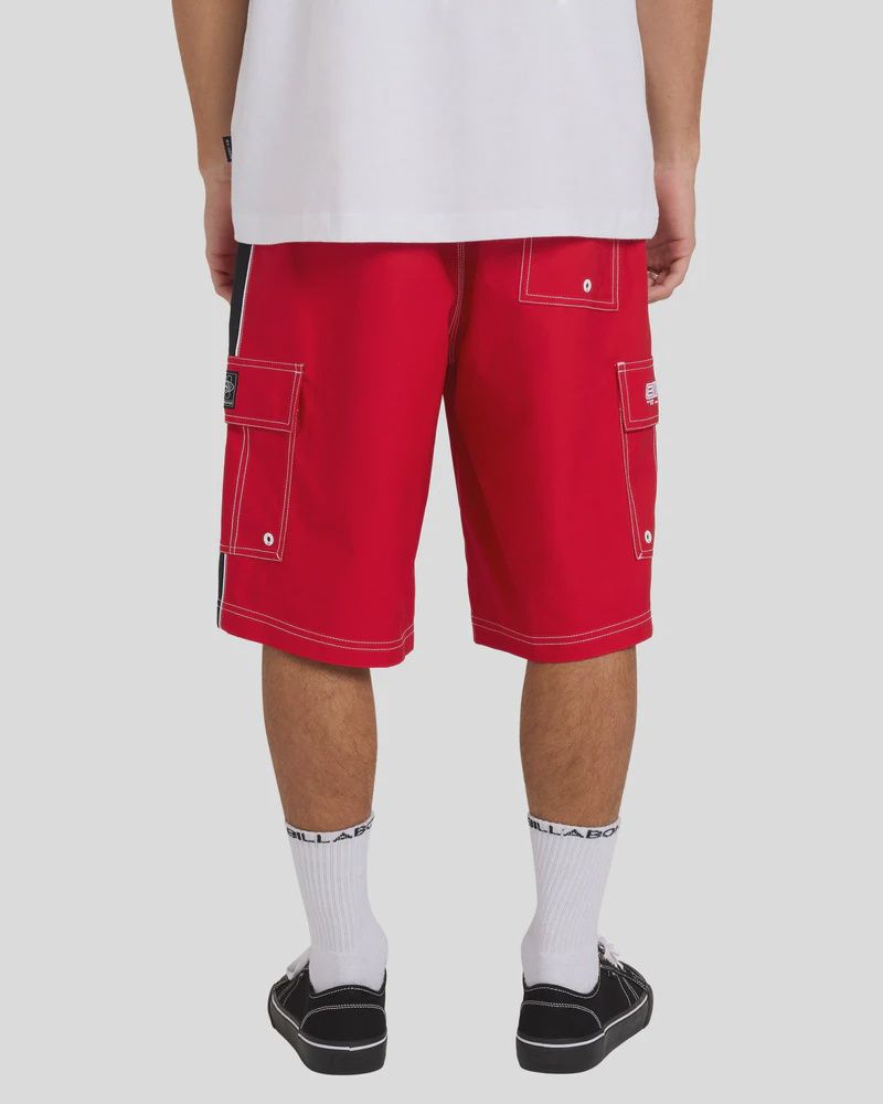BILLABONG MENS THROW ON 3.0 BOARDSHORT - TRUE RED