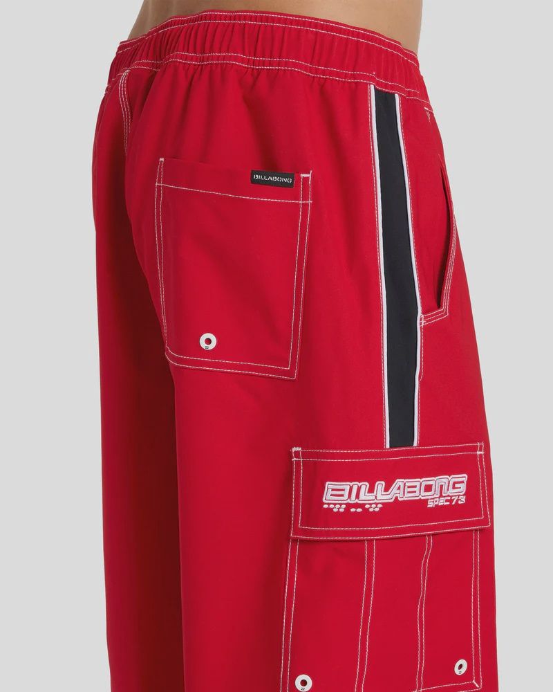 BILLABONG MENS THROW ON 3.0 BOARDSHORT - TRUE RED