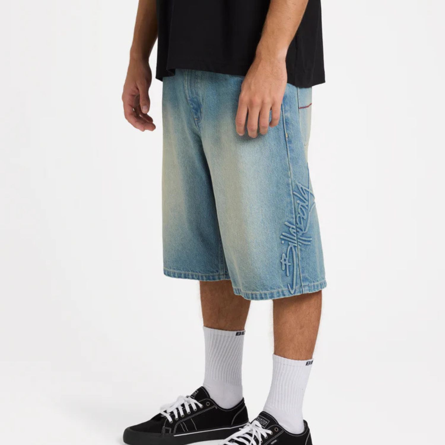 BILLABONG MENS SCRIPT SMOKO DENIM SHORT - SUN FADED INDIGO