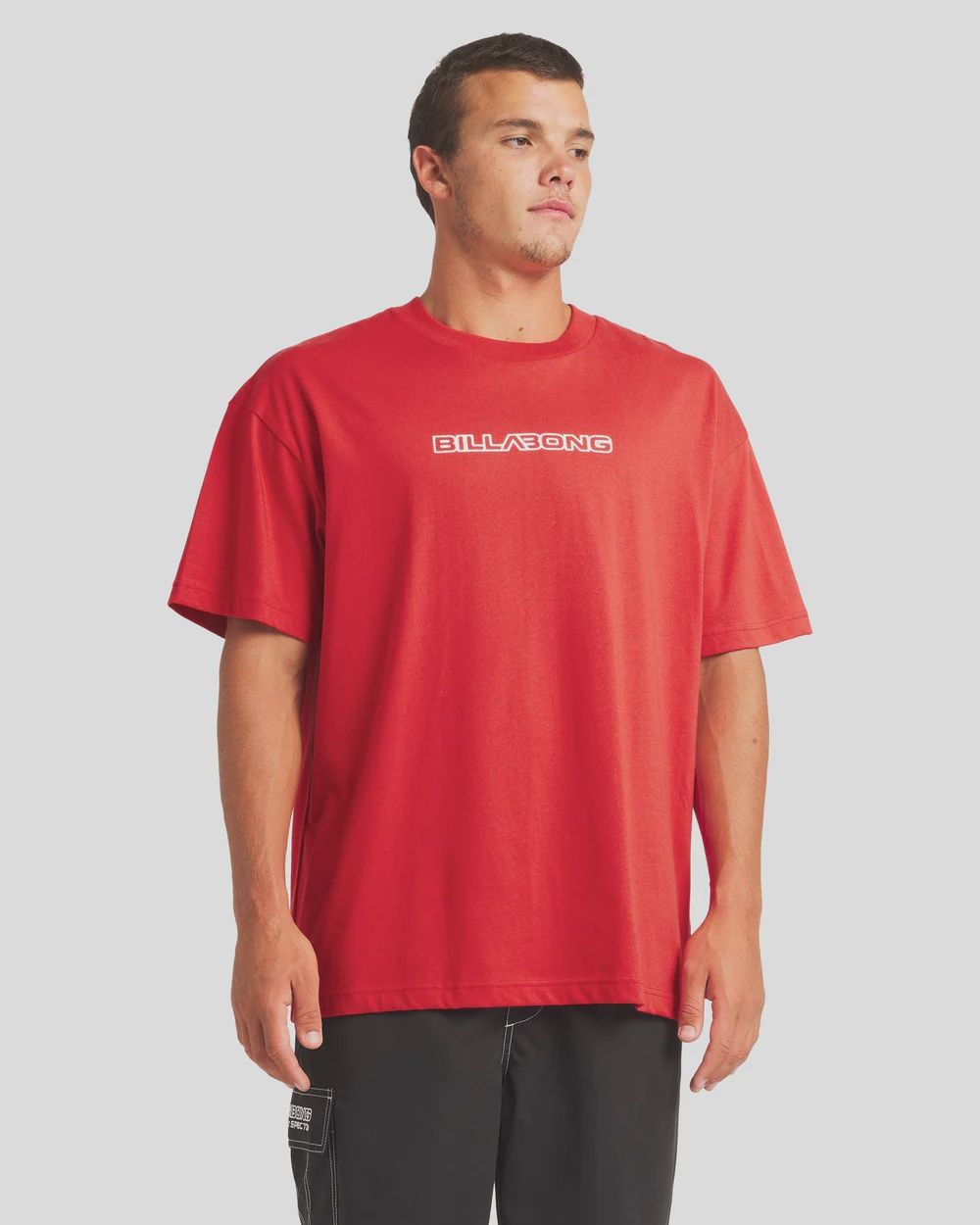 BILLABONG MENS HALFTONE OG SS TEE - TRUE RED