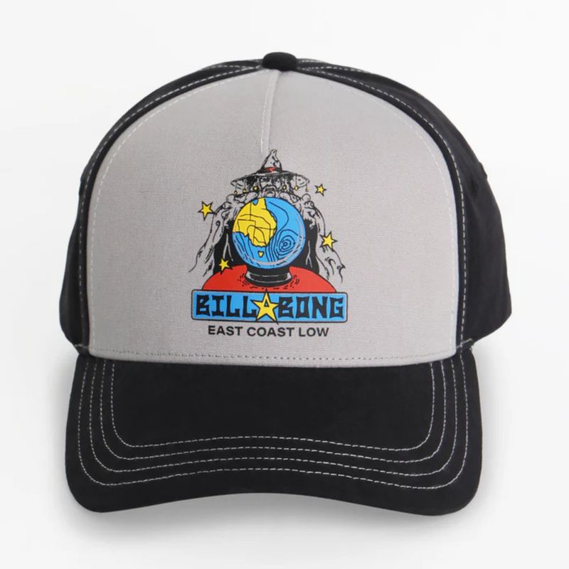 BILLABONG TEEN BOYS EAST COAST LOW TRUCKER CAP - BLACK