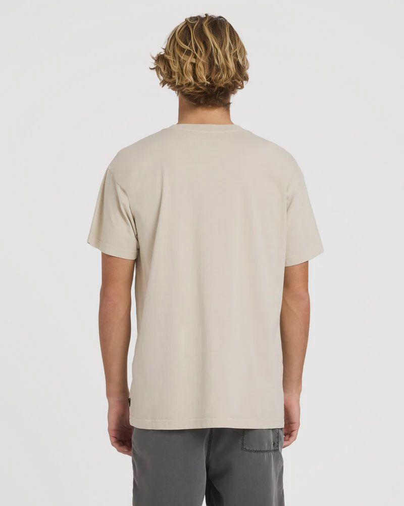 BILLABONG MENS PREMIUM WAVE WASH SS TEE CREAM