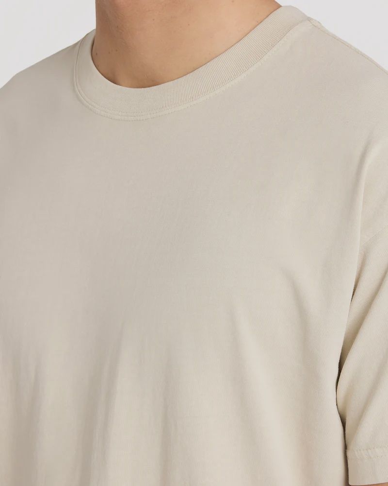 BILLABONG MENS PREMIUM WAVE WASH SS TEE CREAM