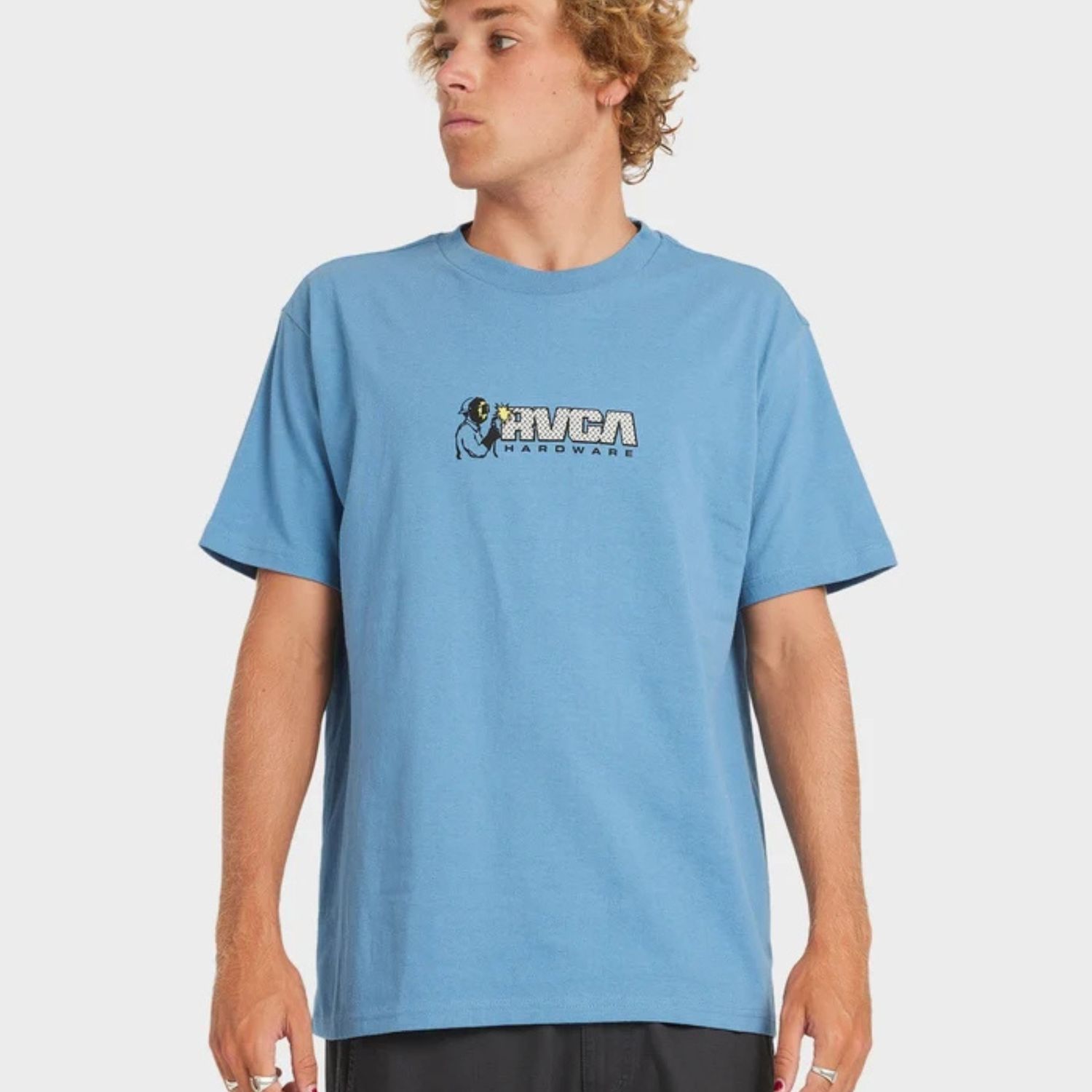 RVCA MENS  RVCA HARDWARE SS TEE - FEDERAL BLUE