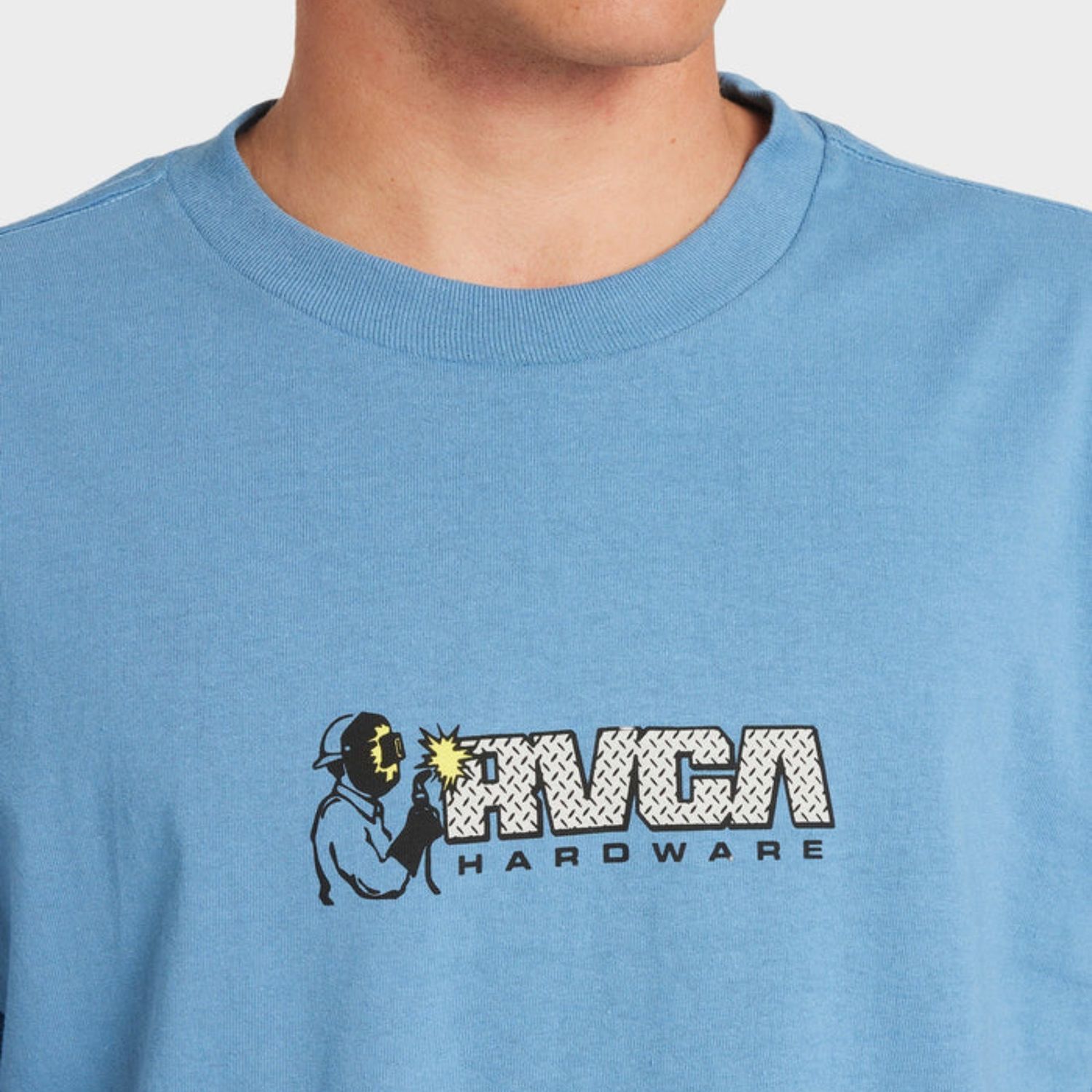 RVCA MENS  RVCA HARDWARE SS TEE - FEDERAL BLUE