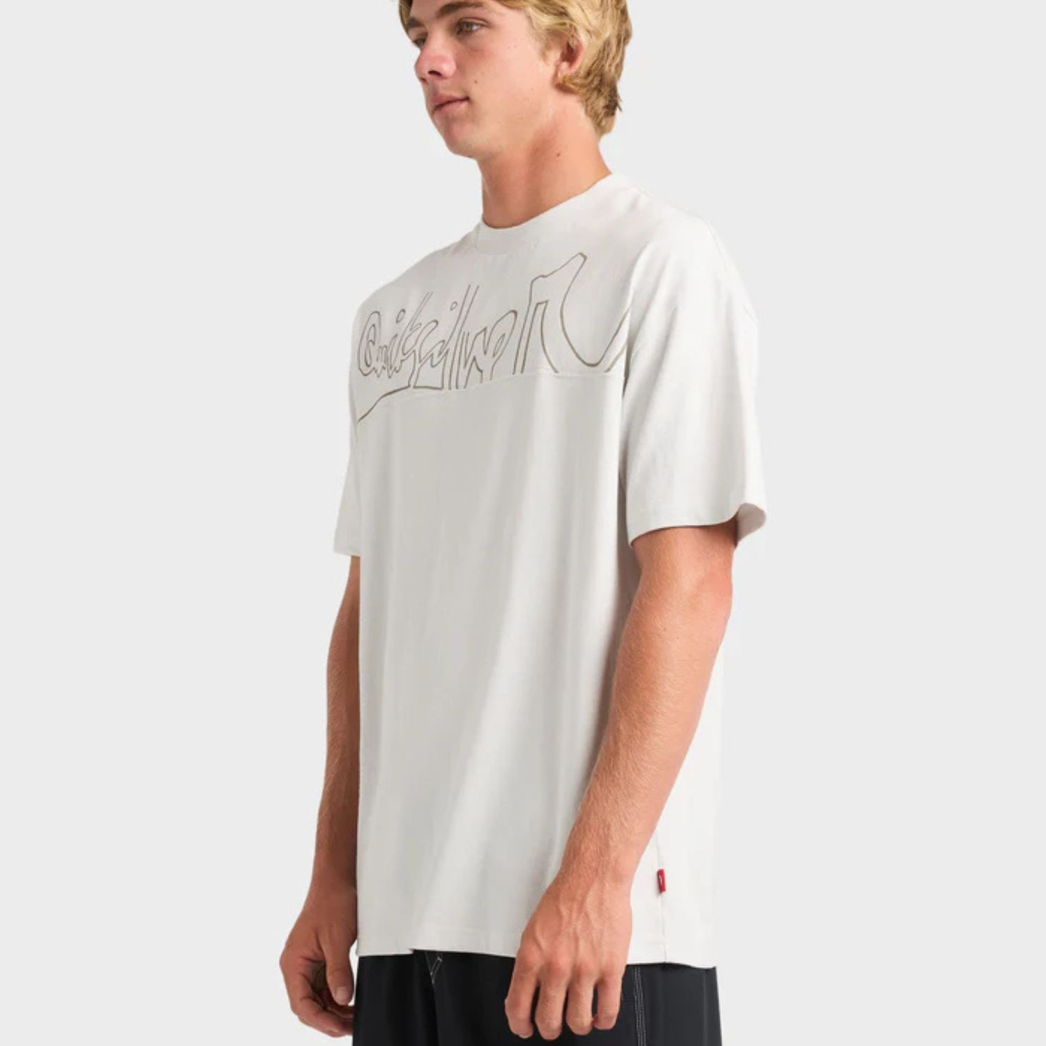 QUIKSILVER MENS  TOP LINE KNIT TOP SS TEE - GREY VIOLET