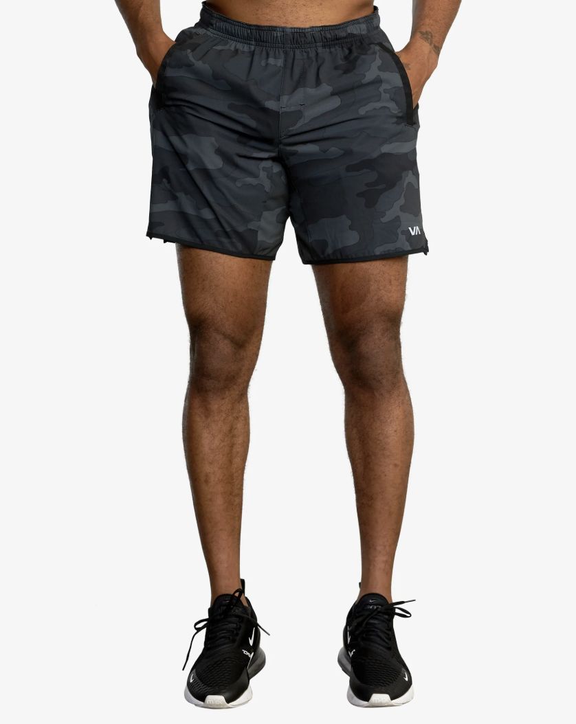 RVCA MENS  YOGGER STRETCH 17" SHORT - CAMOUFLAGE