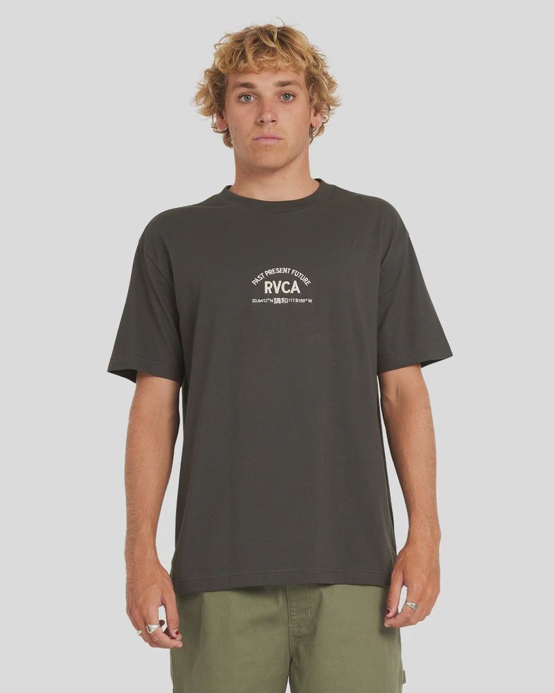 RVCA MENS  TEXTFULL SS TEE - PIRATE BLACK