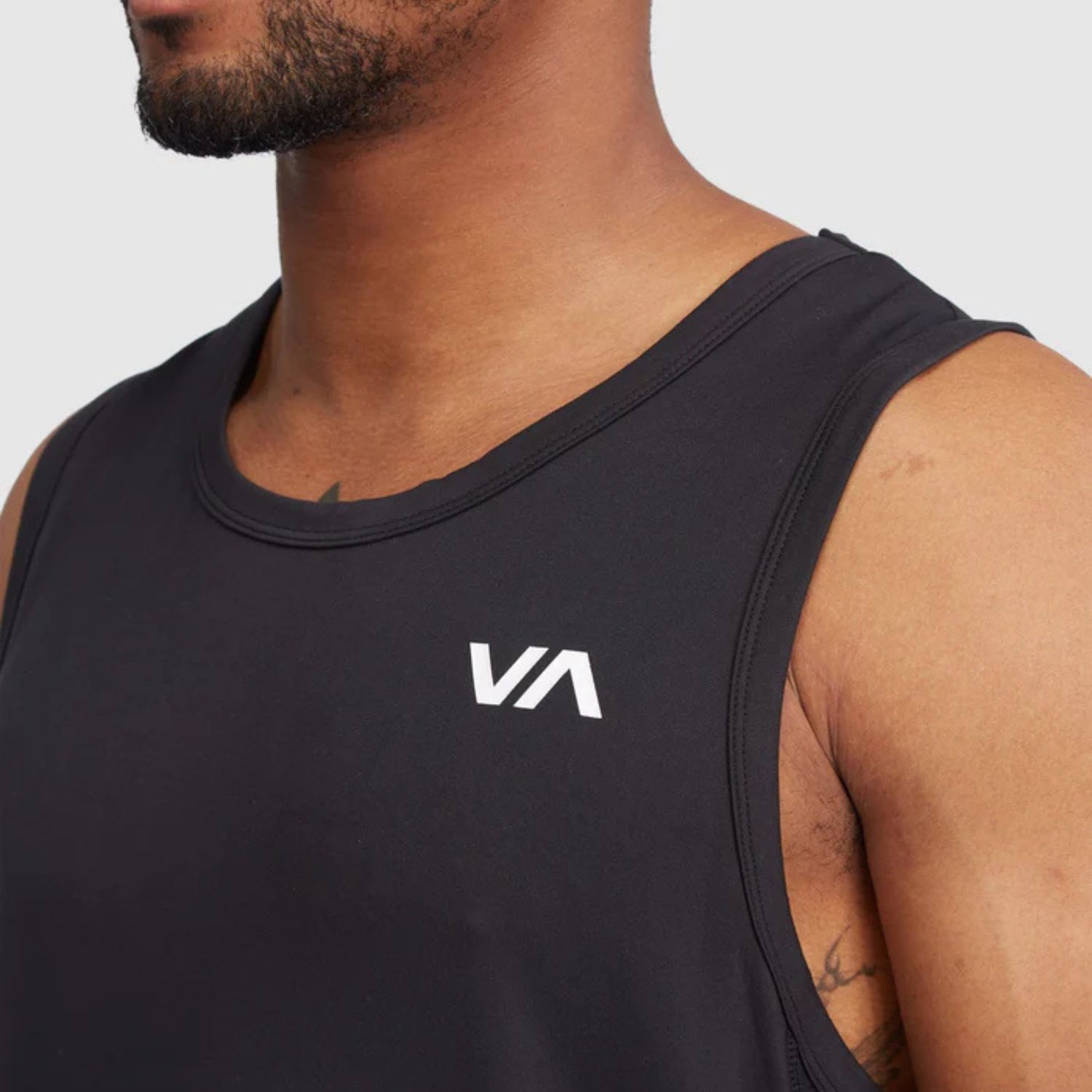 RVCA MENS  SPORT VENT SINGLET - BLACK