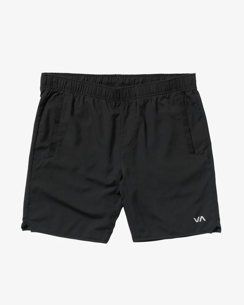 RVCA MENS  YOGGER STRETCH 17" SHORT - BLACK